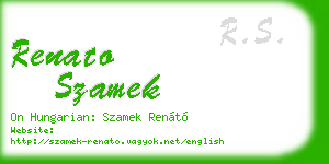 renato szamek business card