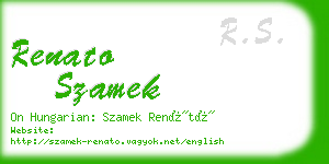 renato szamek business card